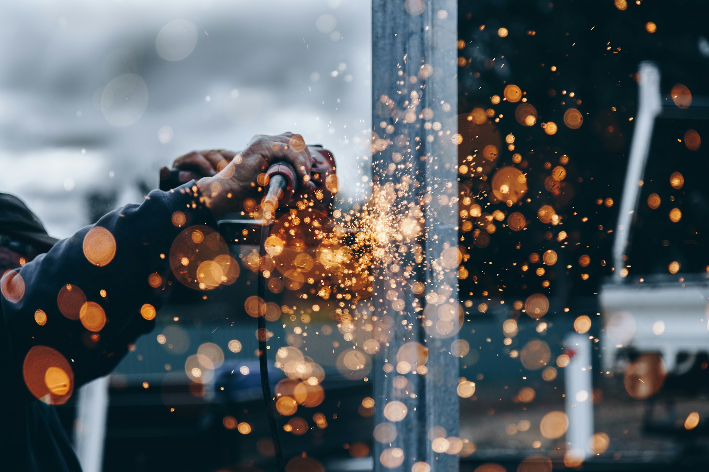 Industrial metal fabrication with precision grinding